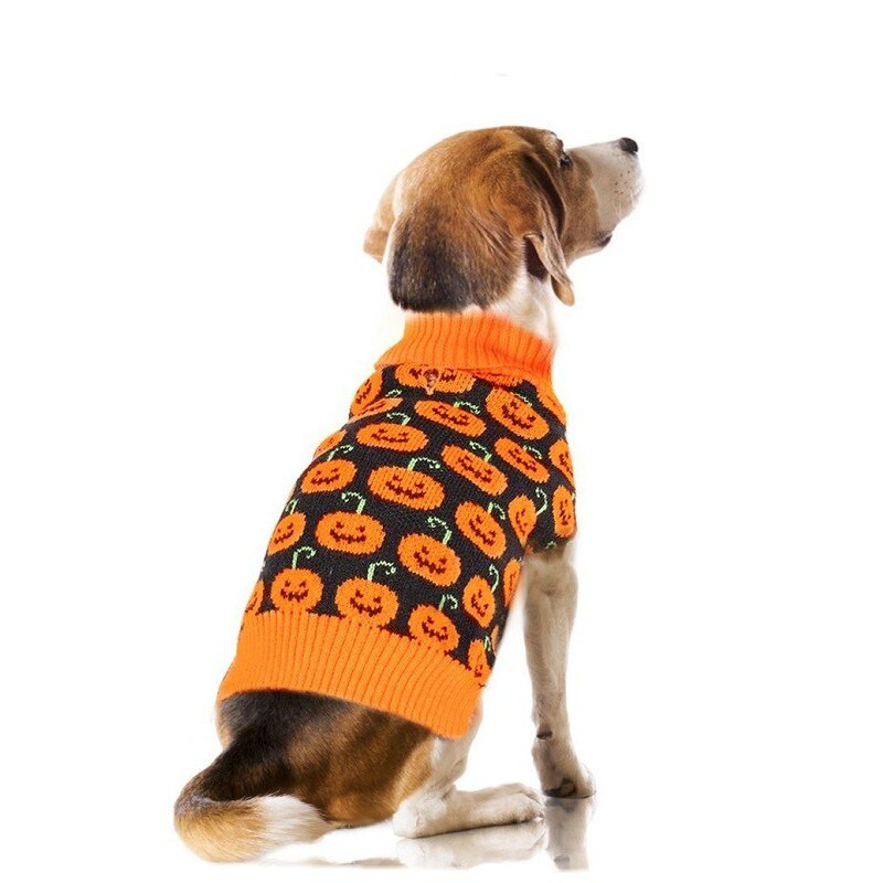 Oblečenie pre psov pre malých psov, halloweensky tekvicový sveter pre domáce zvieratá, zimné teplé oblečenie pre psov, mačiatka, šteniatka, bunda, kabát, kostýmy čivavy