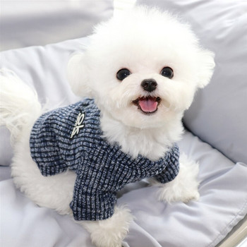 Есенен пуловер за домашни любимци Куче Теди Едноцветни дрехи от мечка Топъл ОК пуловер Кученце Новогодишен подарък Топли дрехи за кучета