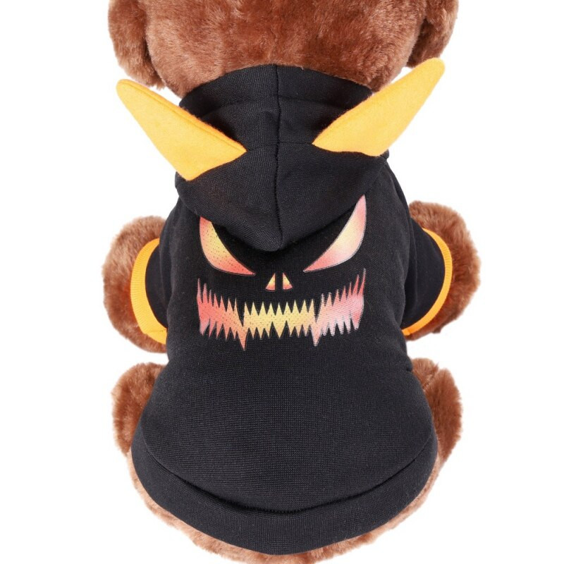 Domáce zvieratá, mačky a psy, Halloween, vtipný žltý tekvicový sveter, kostým na sviatočnú párty, domáce potreby, príslušenstvo pre mačky