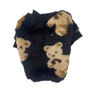 Кадифено дебело топло облекло за кучета мечка мопс френски булдог дебело куче тоалети дрехи за домашни любимци пуловер за домашни любимци дрехи за кучета за малки кучета пуловер