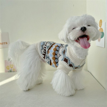 Πλεκτό πουλόβερ για μικρά σκυλιά Πουλόβερ με λαιμό χελώνας κουτάβι κατοικίδια γάτες Φθινοπωρινά χειμωνιάτικα ζεστά ρούχα Yorkie Teddy XS-XL