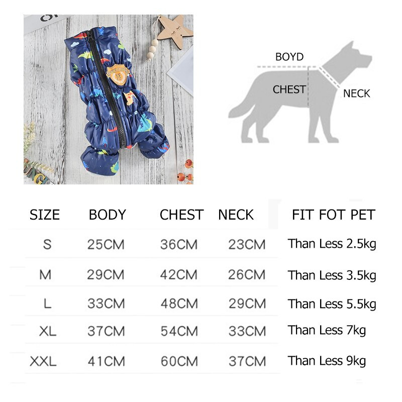 Ελαστική χειμερινή χονδρή εκτύπωση ρούχων για σκύλους κατοικίδιων με φλις ζεστό μπουφάν Puppy Cat με βαμβακερή επένδυση δίπλα στο Skin Pets Jumpsuits