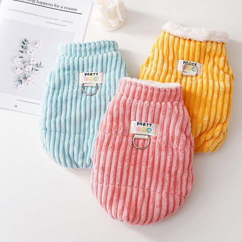 Minkštas velvetinis šunų paltas žiemos terminis storas koralų aksomo pamušalas šuniui šaltam orui Maži šunų drabužiai Čihuahua Yorkie