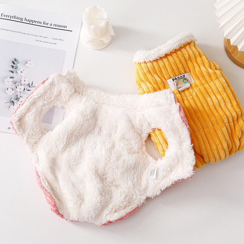 Minkštas velvetinis šunų paltas žiemos terminis storas koralų aksomo pamušalas šuniui šaltam orui Maži šunų drabužiai Čihuahua Yorkie