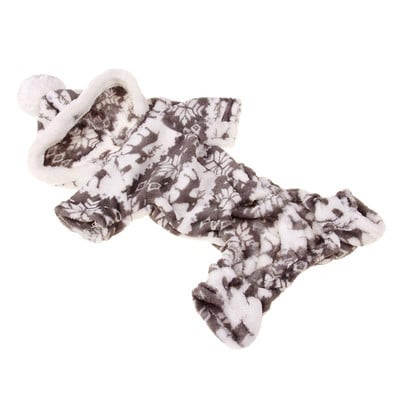 Pyžamo pre psov, zimné oblečenie pre psov, teplé overaly s potlačou, kabát pre malé psy, šteniatko, pes, mačka, čivava, oblečenie, overaly