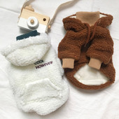 Hanorace drăguțe pentru câini, haine de iarnă pentru câini, vestă de pluș cu glugă, haină din lână, jachetă pentru câini de talie mică, îmbrăcăminte chihuahua, cățeluș