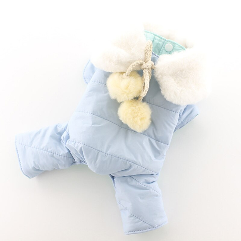 Zimné oblečenie pre psov, teplé odnímateľné kožušinové goliere, kombinéza pre domáce zvieratá, páperový kabát, oblečenie pre mačky, pohodlné mäkké kostýmy pre domáce zvieratá, čivava