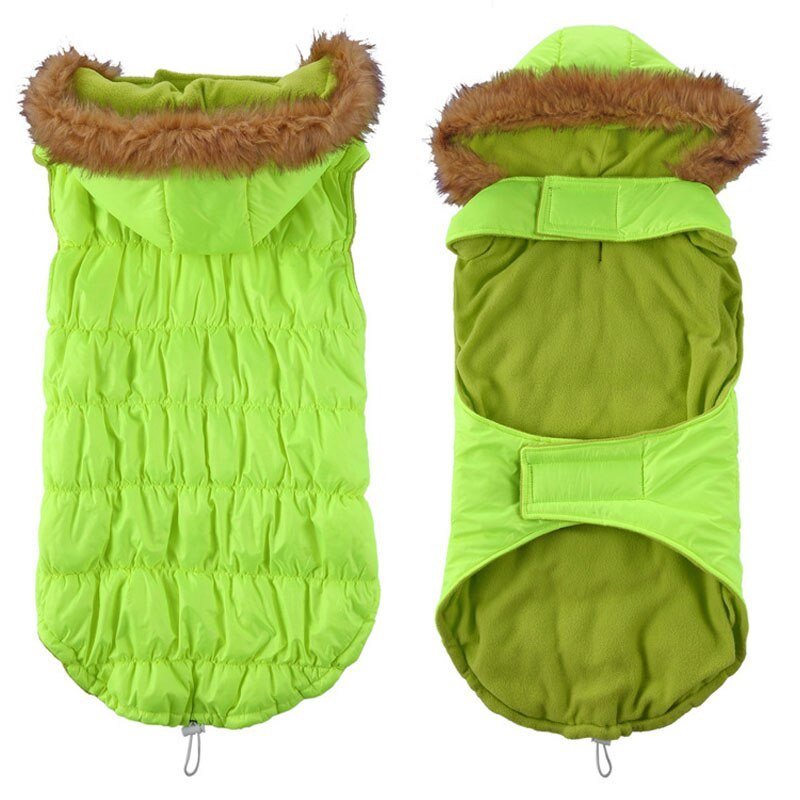 Μεγάλο μπουφάν σκύλου από ψεύτικη γούνα με κουκούλα Κρύο χειμωνιάτικο παλτό σκυλιών Παχύ ζεστό φλις επένδυση Ρούχα για κατοικίδια Ροτβάιλερ για μικρό μεσαίο μεγάλο σκύλο