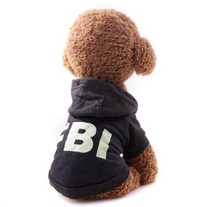 Pet Dog FBI Printed Hoodies Палто Пуловер За Кученце Котка Палто Костюм Apperal Coat Горни пролетни и летни дрехи Качество