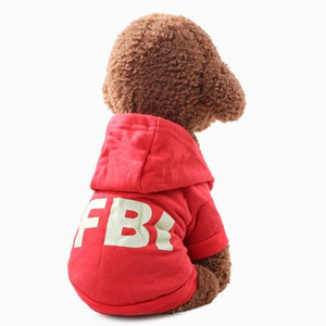 Pet Dog FBI Printed Hoodies Палто Пуловер За Кученце Котка Палто Костюм Apperal Coat Горни пролетни и летни дрехи Качество