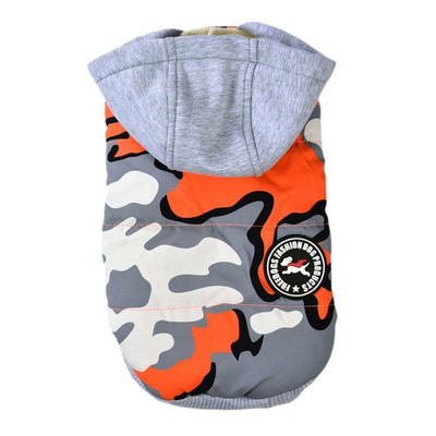 Atsparus sniegui žiemos šiltas paltas šuniui Minkštas vilnos pamušalas šunų apatinė striukė Kasdienis kamufliažinis paminkštintas šuniuko gobtuvas