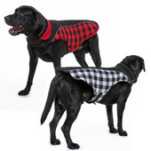 Jachetă reflectorizantă pentru câini pentru câini mari, groasă, fleece termică pentru câini, pentru vreme rece, piept reglabil, haine de iarnă pentru câini mici, mijlocii