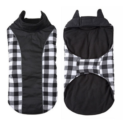 Jachetă reflectorizantă pentru câini pentru câini mari, groasă, fleece termică pentru câini, pentru vreme rece, piept reglabil, haine de iarnă pentru câini mici, mijlocii