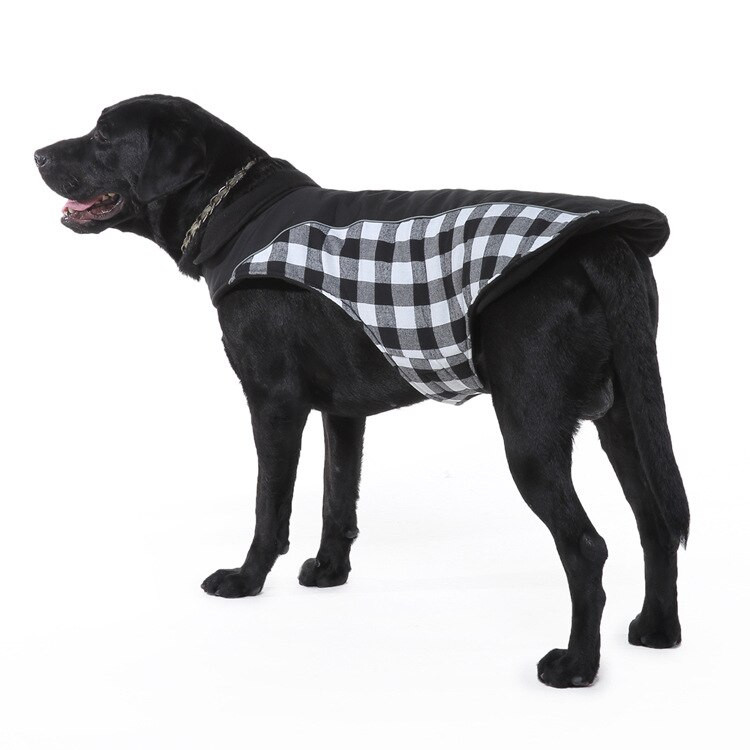 Jachetă reflectorizantă pentru câini pentru câini mari, groasă, fleece termică pentru câini, pentru vreme rece, piept reglabil, haine de iarnă pentru câini mici, mijlocii