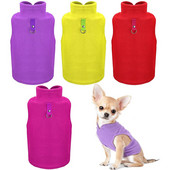 Βασικό Ζεστό Fleece Γιλέκο Dog Jacket Χειμερινό πουλόβερ Ρούχα για κουτάβι Αμάνικο παλτό με λουρί για μικρά μεσαία μεγάλα σκυλιά