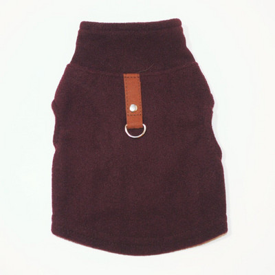 Βασικό Ζεστό Fleece Γιλέκο Dog Jacket Χειμερινό πουλόβερ Ρούχα για κουτάβι Αμάνικο παλτό με λουρί για μικρά μεσαία μεγάλα σκυλιά