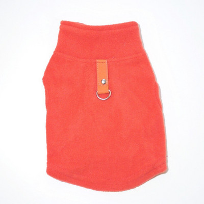 Βασικό Ζεστό Fleece Γιλέκο Dog Jacket Χειμερινό πουλόβερ Ρούχα για κουτάβι Αμάνικο παλτό με λουρί για μικρά μεσαία μεγάλα σκυλιά