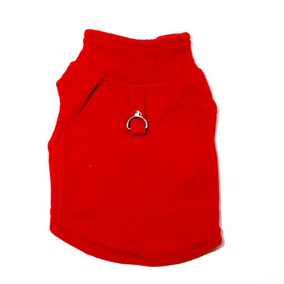 Βασικό Ζεστό Fleece Γιλέκο Dog Jacket Χειμερινό πουλόβερ Ρούχα για κουτάβι Αμάνικο παλτό με λουρί για μικρά μεσαία μεγάλα σκυλιά
