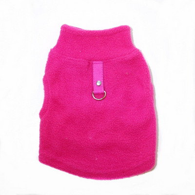 Βασικό Ζεστό Fleece Γιλέκο Dog Jacket Χειμερινό πουλόβερ Ρούχα για κουτάβι Αμάνικο παλτό με λουρί για μικρά μεσαία μεγάλα σκυλιά