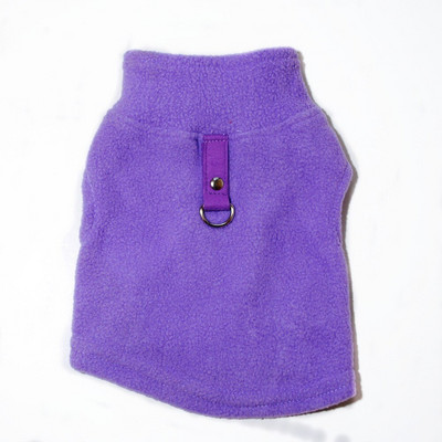 Βασικό Ζεστό Fleece Γιλέκο Dog Jacket Χειμερινό πουλόβερ Ρούχα για κουτάβι Αμάνικο παλτό με λουρί για μικρά μεσαία μεγάλα σκυλιά