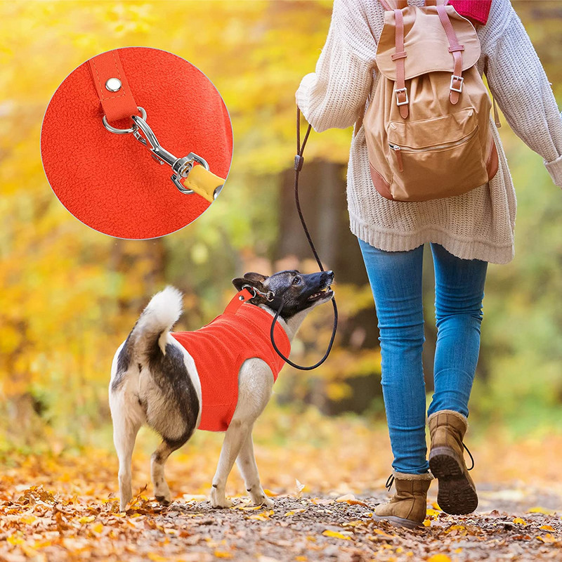 Základná teplá flísová vesta pre psov, zimná mikina pre psov, oblečenie pre šteniatka, bezrukávový kabát s vodítkom pre malé, stredné a veľké psy