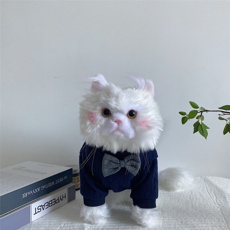 Pulover solid haine pentru câini bumbac mic pentru câini ținute pentru animale de companie drăguț toamnă iarnă Yorkies bleumarin băiat Ropa Para Perro