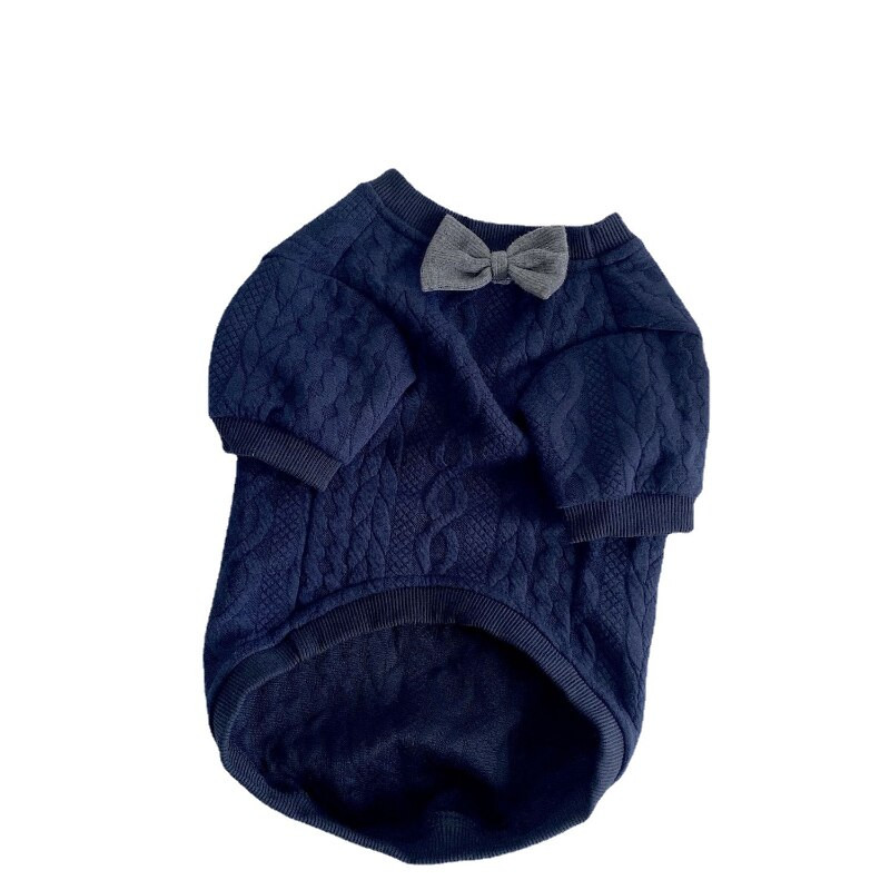 Pulover solid haine pentru câini bumbac mic pentru câini ținute pentru animale de companie drăguț toamnă iarnă Yorkies bleumarin băiat Ropa Para Perro