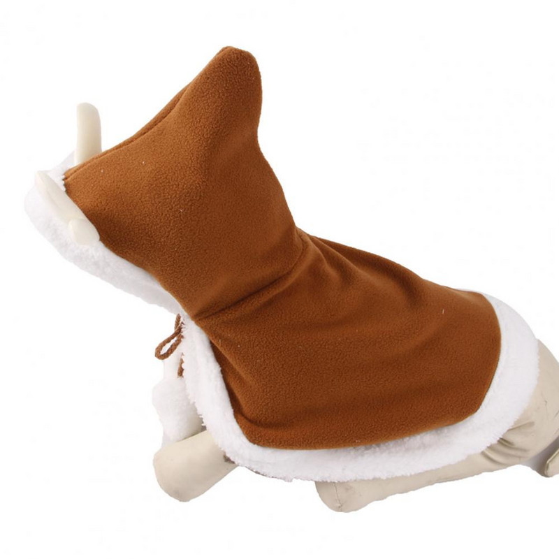 Υπέροχο κατοικίδιο ακρωτήριο γούνινο μπαλάκι γραβάτες ένδυση κατοικίδιων ζώων Κοστούμι κουταβιού γατάκι Καπέλο σκύλου Αστεία μανδύα ελαφιού Δημιουργία ατμόσφαιρας