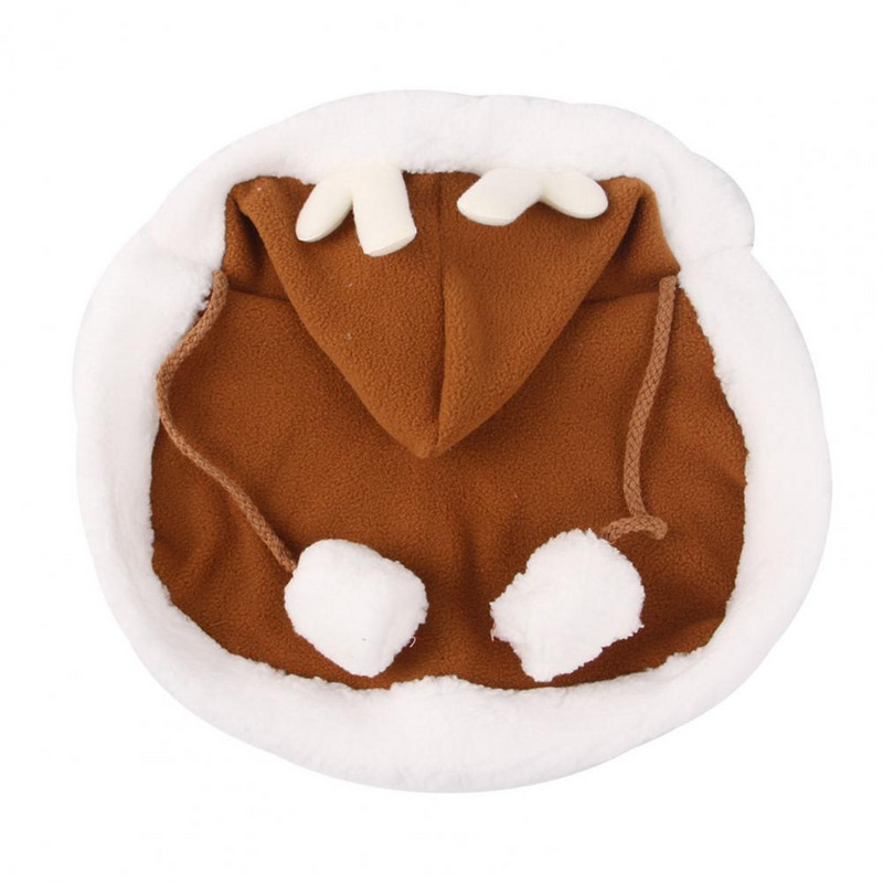 Υπέροχο κατοικίδιο ακρωτήριο γούνινο μπαλάκι γραβάτες ένδυση κατοικίδιων ζώων Κοστούμι κουταβιού γατάκι Καπέλο σκύλου Αστεία μανδύα ελαφιού Δημιουργία ατμόσφαιρας