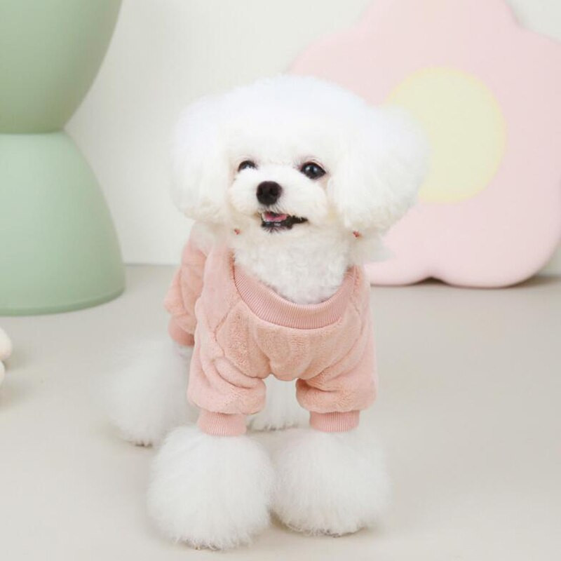 Pulover pentru câini din lână Haine moi pentru câini Flanel de culoare solidă Îmbrăcăminte de iarnă pentru câini de talie mică Chihuahua Teddy Haine caldă pentru pisici