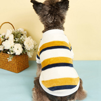 Раирани пуловери за кучета Зима Студено време Топло облекло Облекло за кученце Котка Топъл пуловер от руно Палто за кучета Яке Дрехи за чихуахуа