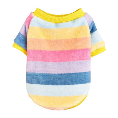 Triibulised koera kampsunid Talvine külm ilm soe riietus kutsikas kassi rõivad soojad fliisist pullover Koera mantel jakk Chihuahua riided