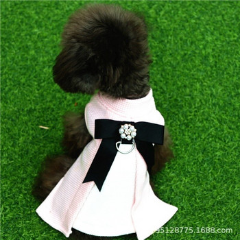 Παλτό για κατοικίδια Ανοιξιάτικο φθινόπωρο Μεσαία Μικρή Σκύλος Γάτα Μόδα πουλόβερ Χαριτωμένο λουρί κουτάβι πολυτελές γιλέκο γατάκι μπουφάν Chihuahua Poodle Yorkie