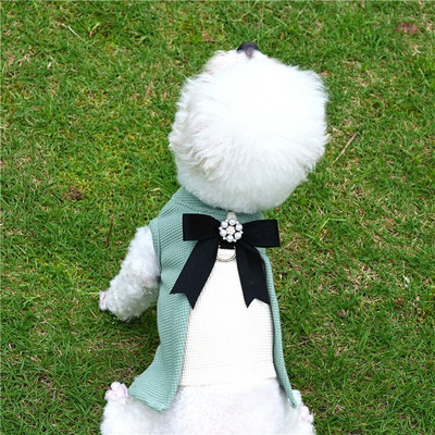 Haină pentru animale de companie, primăvară toamnă, câine mic, mijlociu, pisică, pulover de modă, ham drăguț, cățeluș, vestă de lux, jachetă pentru pisoi, chihuahua, pudel, Yorkie