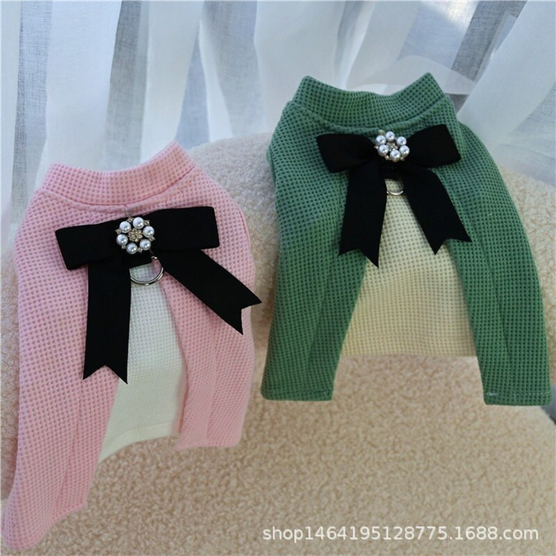 Haină pentru animale de companie, primăvară toamnă, câine mic, mijlociu, pisică, pulover de modă, ham drăguț, cățeluș, vestă de lux, jachetă pentru pisoi, chihuahua, pudel, Yorkie