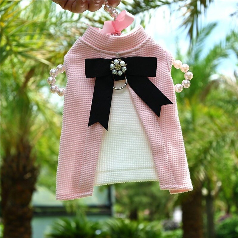 Haină pentru animale de companie, primăvară toamnă, câine mic, mijlociu, pisică, pulover de modă, ham drăguț, cățeluș, vestă de lux, jachetă pentru pisoi, chihuahua, pudel, Yorkie