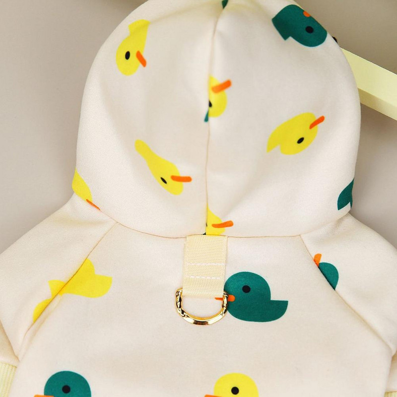 Pulover elastic moale pentru animale de companie cu imprimare inel de remorcare Hanorac pentru animale de companie amuzant, confortabil, îmbrăcăminte din poliester cu imprimeu pentru animale de companie pentru pisici