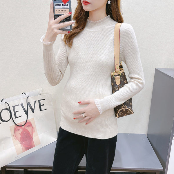 Dámska ležérna blúzka s dlhým rukávom pre tehotné ženy