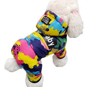 Talvised soojad kutsikariided Mood Camo Prinditud Väike koeramantel Puuvillane jope Lemmikloomarõivad Suusakostüüm väikestele koertele Kasside kostüüm