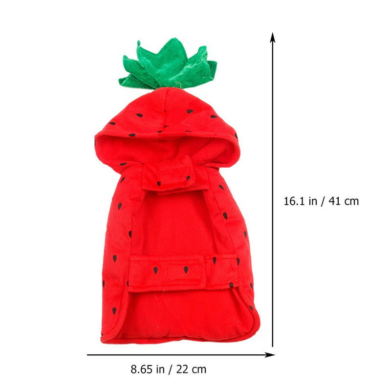 Noć vještica Pas Ljubimac Jagoda Cosplay Hoodie Puppy Odjeća Kostim Mačka Košulja Rođendanski prsluk Odjeća za životinje Rekvizit za fotografije Zeko