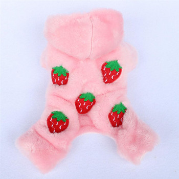 Pohodlný módny roztomilý potlačený pes s kapucňou, flanelový kostým pre domáce zvieratá, atraktívny pre vonkajšie použitie