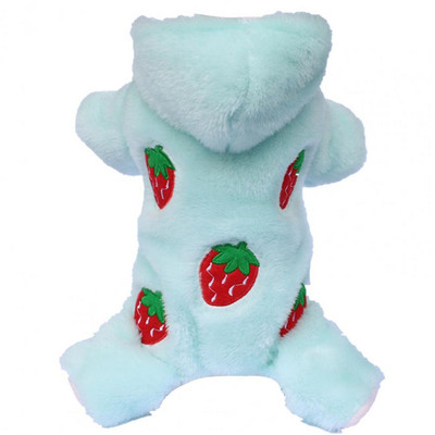 Pohodlný módny roztomilý potlačený pes s kapucňou, flanelový kostým pre domáce zvieratá, atraktívny pre vonkajšie použitie