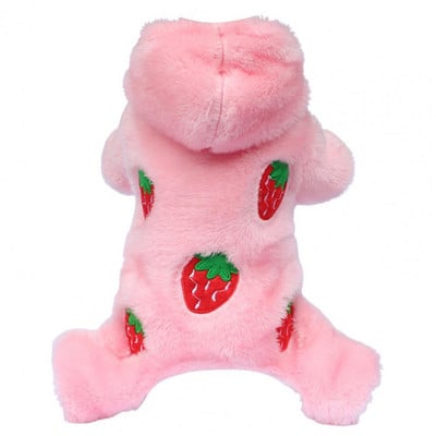 Pohodlný módny roztomilý potlačený pes s kapucňou, flanelový kostým pre domáce zvieratá, atraktívny pre vonkajšie použitie