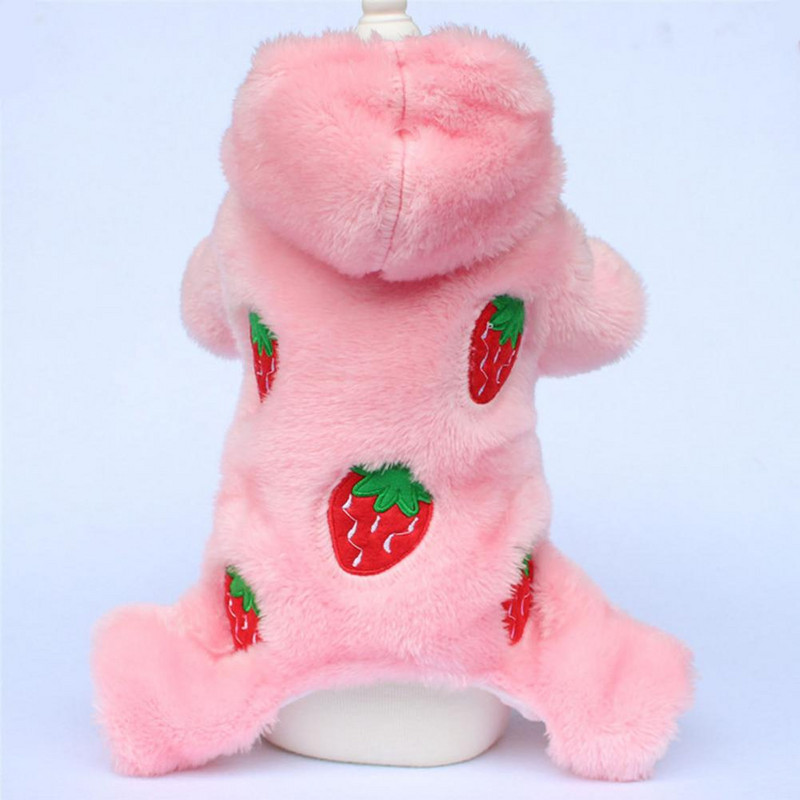 Pohodlný módny roztomilý potlačený pes s kapucňou, flanelový kostým pre domáce zvieratá, atraktívny pre vonkajšie použitie