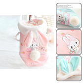 Odolný kabát pre domáce zvieratá s ušami zajačika, pohodlný a ľahko nositeľný šteňací zosilnený kabát