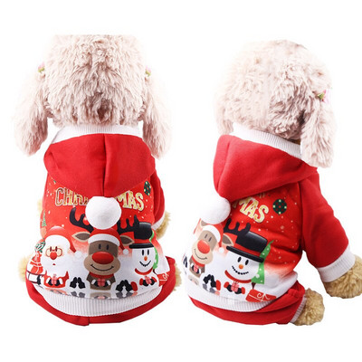 Câine amuzant de Crăciun Haine pentru animale de companie pentru câini de talie mică, mijlocie, iarnă, Moș Crăciun, câini de Crăciun, pulover Animale de companie Îmbrăcăminte Îmbrăcăminte Costume