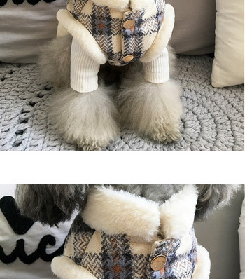 Oblečenie pre šteniatka, trakcia, polstrované, roztomilé oblečenie pre francúzskeho buldočka, šteniatka, mačky, plyšové oblečenie, jeseň a zima, domáce zvieratá, teplý kostým