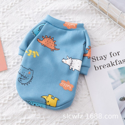 Pliušinis megztinis šunų džemperis mažiems šunims Daugiaspalvis žieminis šiltas naminių gyvūnėlių drabužis Mielas animacinis kačių šuniuko drabužis Čihuahua taksas