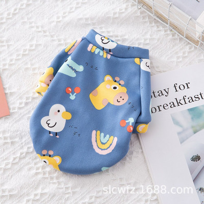 Pliušinis megztinis šunų džemperis mažiems šunims Daugiaspalvis žieminis šiltas naminių gyvūnėlių drabužis Mielas animacinis kačių šuniuko drabužis Čihuahua taksas