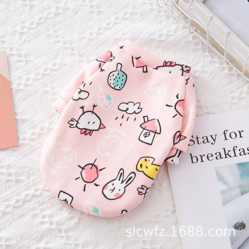 Pliušinis megztinis šunų džemperis mažiems šunims Daugiaspalvis žieminis šiltas naminių gyvūnėlių drabužis Mielas animacinis kačių šuniuko drabužis Čihuahua taksas